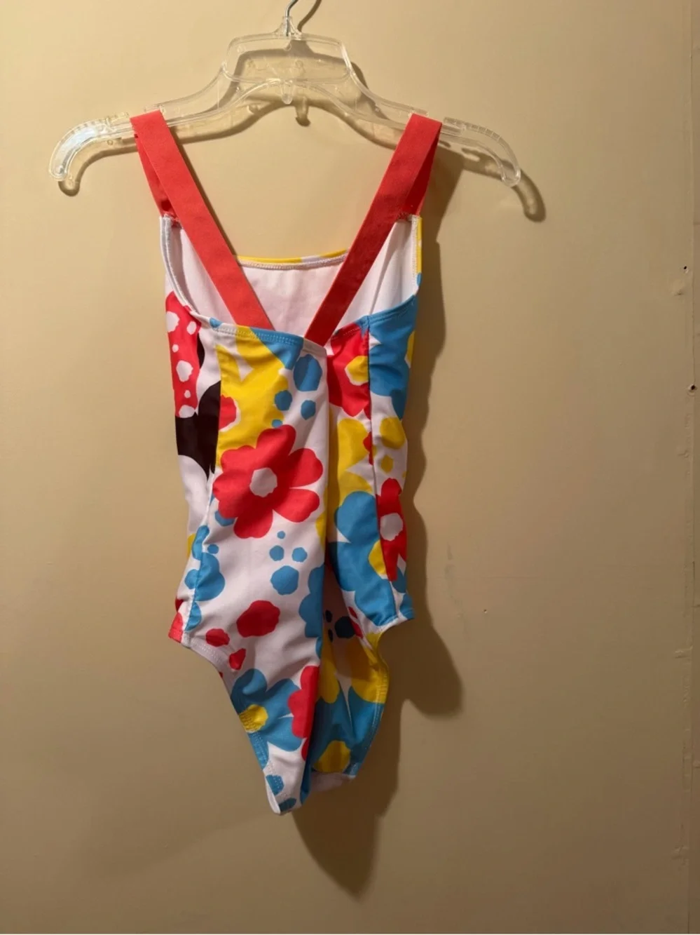 Disney Minnie Mouse Floral One-Piece Swimsuit Size 9/10